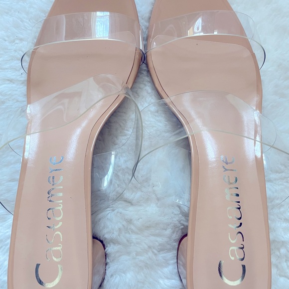 Castamere Womens Chunky Block Mid Heels Sandals Slip On Size 12 - Picture 7 of 11